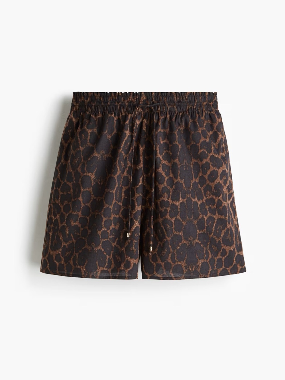 H&M - Leopard Print Drawstring Shorts